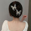 Elegant Pearl Rhinestone Butterfly Hair Claw Clip