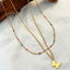 Elegant Colorful Butterfly Titanium Steel Layered Necklace