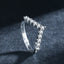 Elegant Arrow Zircon Sterling Silver Ring