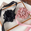 Elegant Floral Fabric Women's Choker and Hair Ribbon Accessory Set