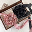 Elegant Floral Fabric Women's Choker and Hair Ribbon Accessory Set