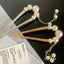 Elegant Geometric Pearl Alloy Hairpin with Tassel U-Shape Design