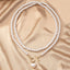 Elegant Vintage Heart Shape Pearl Pendant Necklace for Women