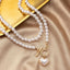 Elegant Vintage Heart Shape Pearl Pendant Necklace for Women