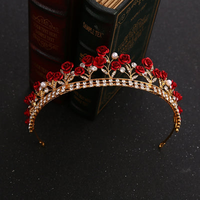 Elegant Rhinestone Inlay Bridal Crown Headband