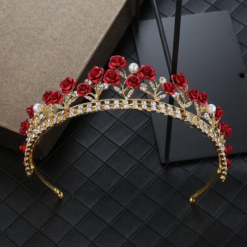 Elegant Rhinestone Inlay Bridal Crown Headband