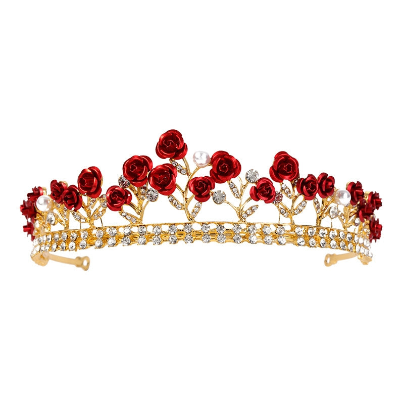 Elegant Rhinestone Inlay Bridal Crown Headband