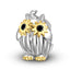 Elegant Hand of Fatima Owl Sterling Silver Bead Charm Bracelet Jewelry Accessories