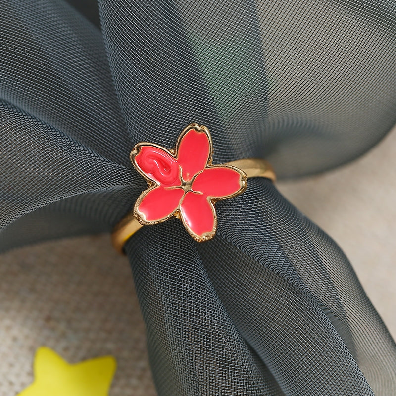 Elegant Adjustable Flower Alloy Women's Ring