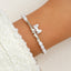 Elegant Tropical Butterfly Pearl Bow Pendant Women's Bracelet