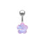 Elegant Butterfly Wings Zircon Rhinestone Belly Ring in White Gold Plated Stainless Steel