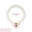 Elegant Heart & Evil Eye Pearl Charm Bracelet - Adjustable Gold Chain Jewelry for Men and Women