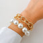 Elegant Geometric Imitation Pearl Beaded Women's Bracelet