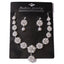 Elegant Floral Alloy Inlay Pearl Rhinestone Earrings and Necklace Set for Weddings and Parties