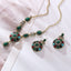 Elegant Bohemian Rhinestone Inlay Flower Necklace and Earrings Set for Women