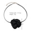 Elegant Rose Flower Wax Rope Women's Choker Necklace