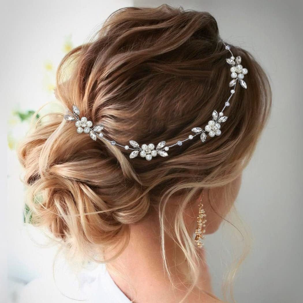 Elegant Rhinestone Pearl Bridal Hair Accessory