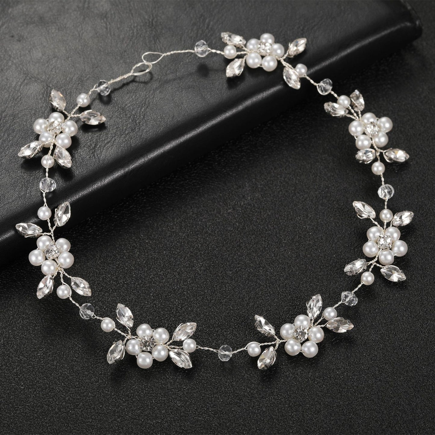 Elegant Rhinestone Pearl Bridal Hair Accessory