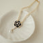 Elegant Camellia Flower Pearl Necklace for Women