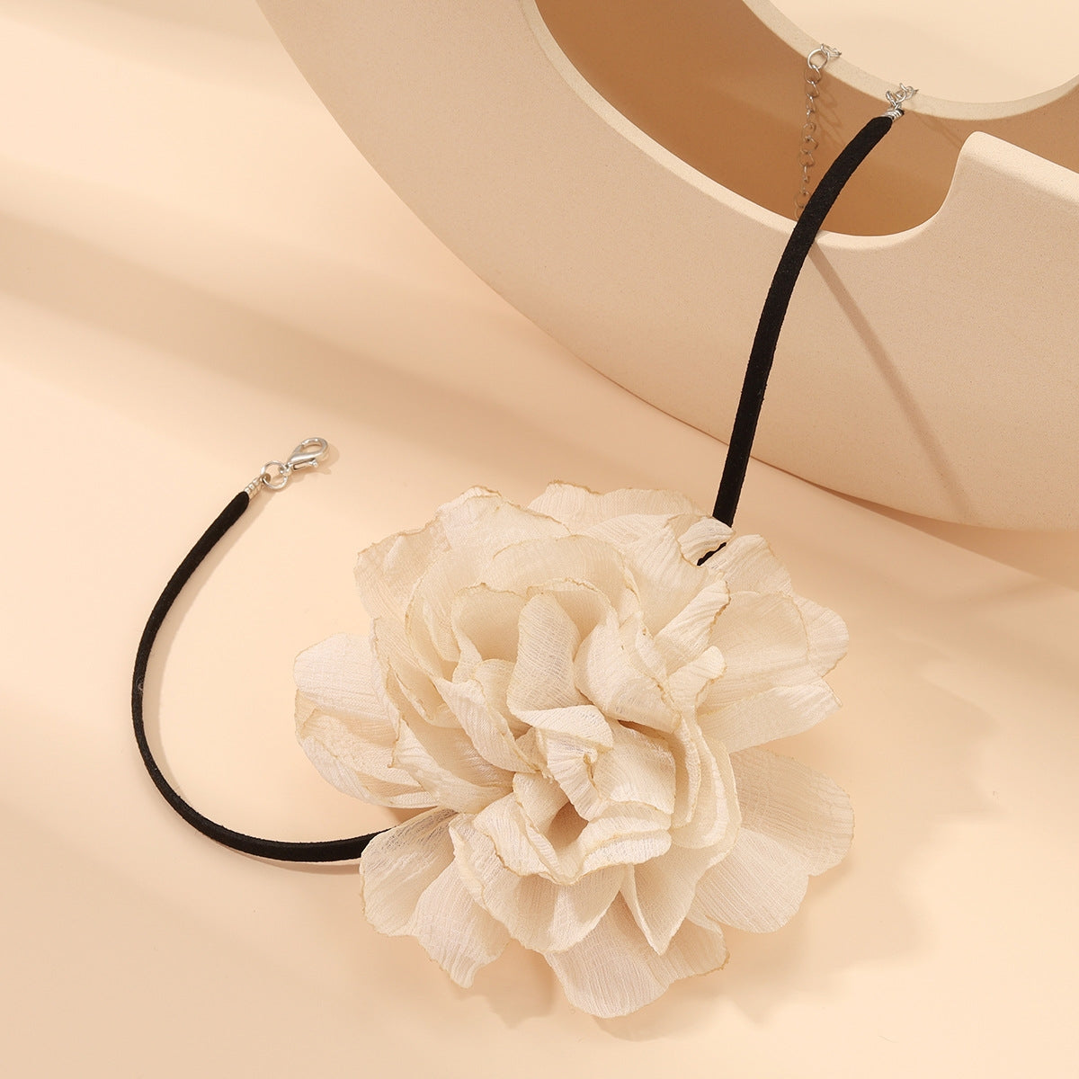 Elegant Korean Velvet Rose Flower Choker Necklace