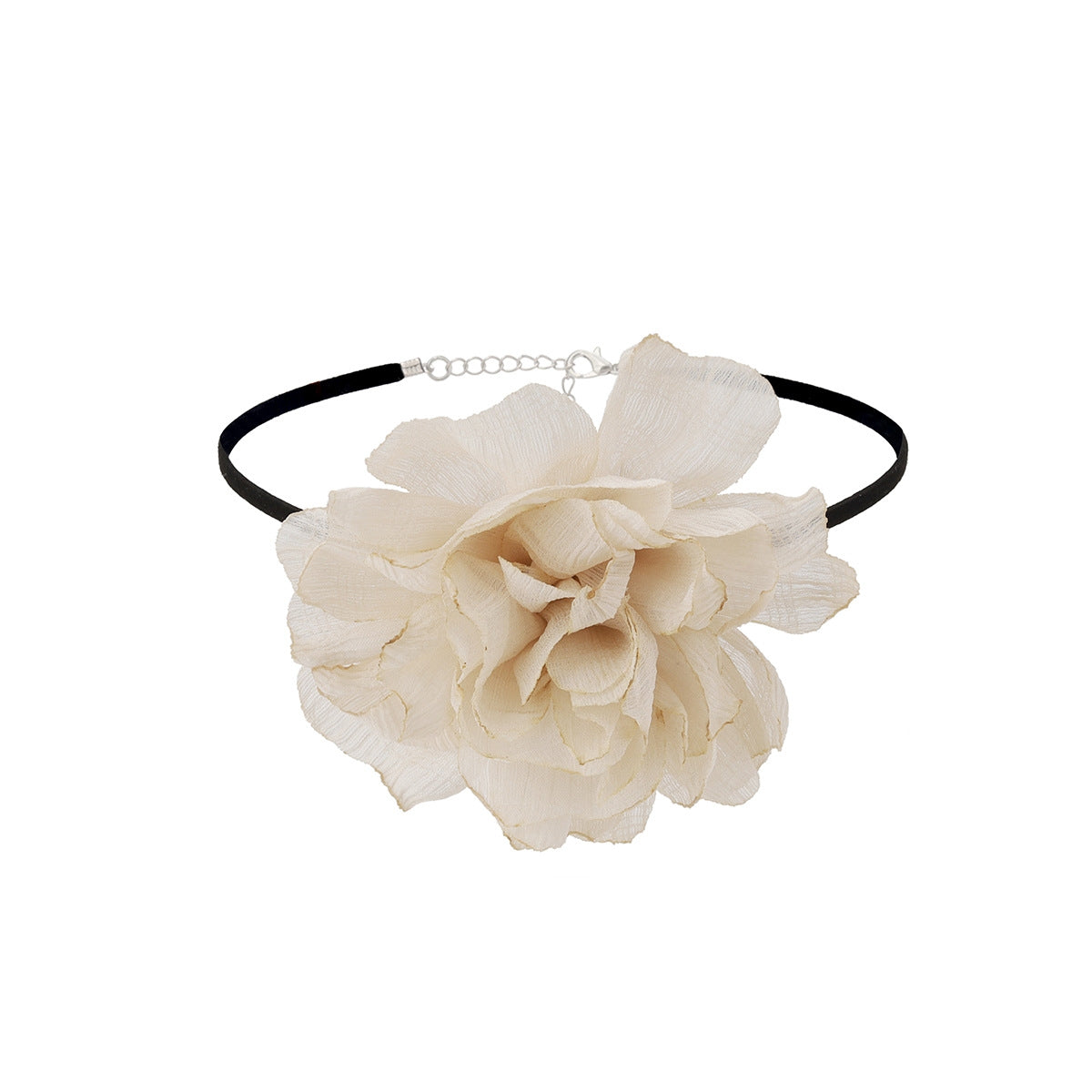 Elegant Korean Velvet Rose Flower Choker Necklace