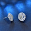 Elegant Floral Sterling Silver Moissanite Stud Earrings