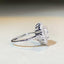 Elegant Moissanite Flower Ring in Sterling Silver, 1 Carat D Color S925