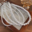 Elegant Geometric Pearl Alloy Beaded White Gold Plated Necklace