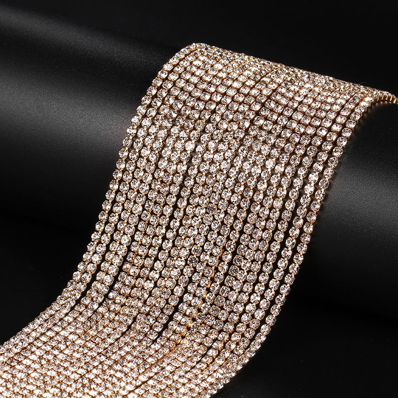 Elegant Geometric Rhinestone Choker Necklace for Women