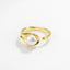 Elegant Geometric S925 Sterling Silver Natural Pearl Open Ring