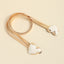 Elegant Heart Shape Gemstone Women's Chain Belt - Gold Double Layer Elastic Design