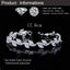 Elegant Shiny Leaf Zircon Inlay White Gold Plated Bracelet