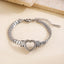 Elegant Heart-Shaped Stainless Steel Hollow Bracelet