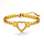 Elegant Heart-Shaped Stainless Steel Hollow Bracelet