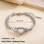 Elegant Heart-Shaped Stainless Steel Hollow Bracelet