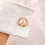 Elegant Pearl Heart Stainless Steel Cufflinks for Unisex French Shirt