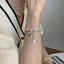 Elegant Heart Shape Pearl S925 Sterling Silver Beaded Bracelet for Women