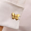 Elegant Heart Flower Bow Knot 18k Gold Stainless Steel Unisex Cufflinks