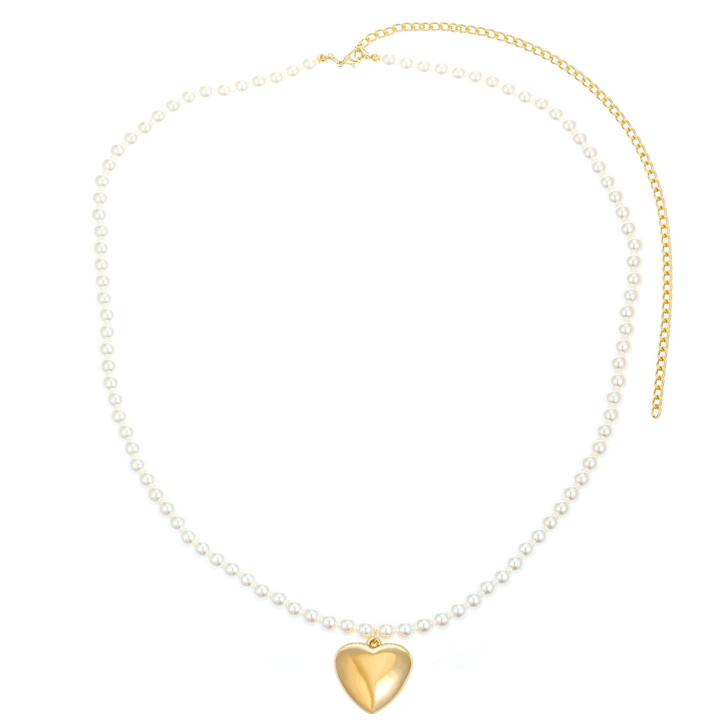 Elegant Heart Shape Pearl Alloy Women's Chain Belt