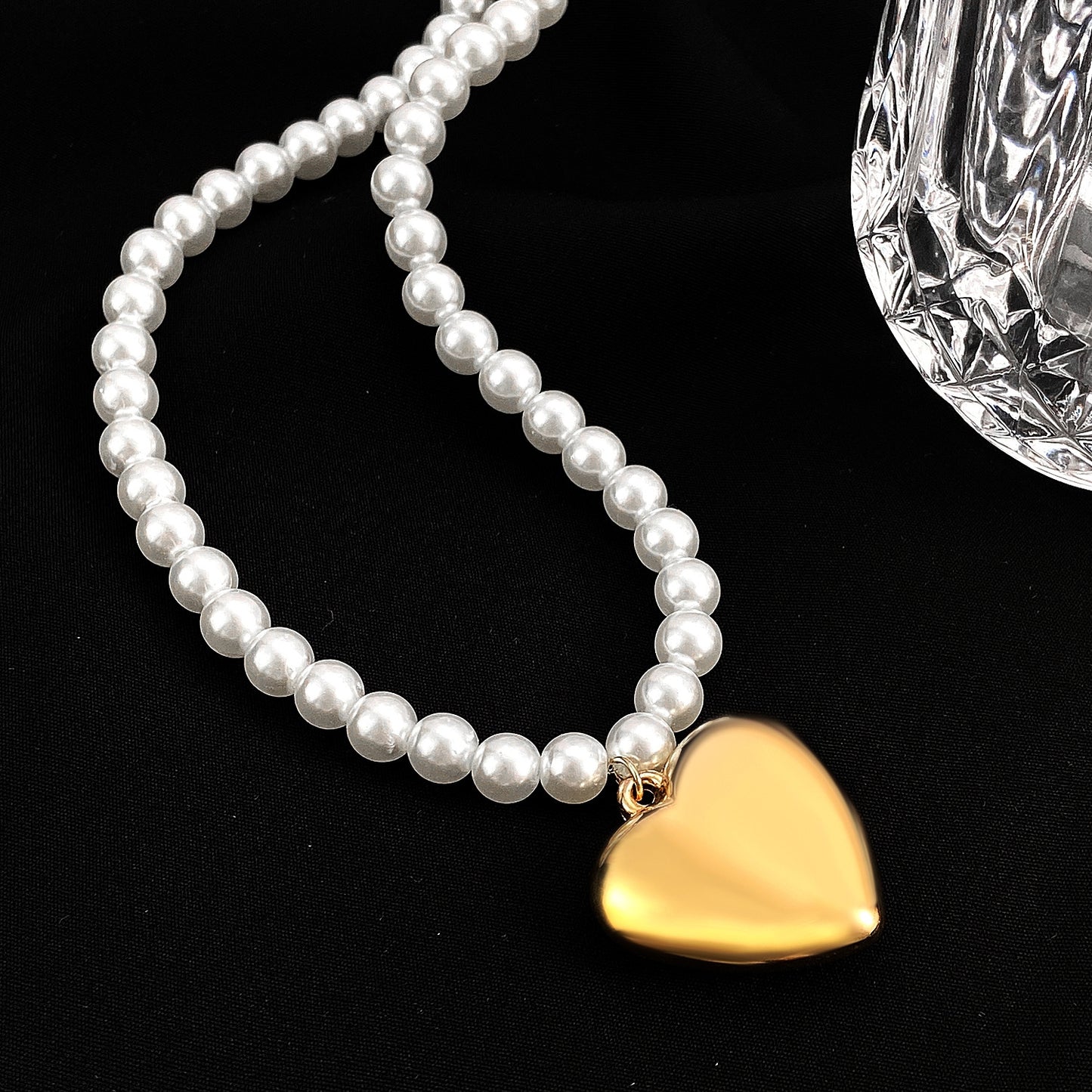 Elegant Heart Shape Pearl Alloy Women's Chain Belt