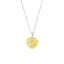 Elegant Heart Shape Stainless Steel 18K Gold Plated Natural Stone Jewelry Set - Necklace and Earrings