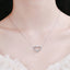 Elegant Heart Shape Sterling Silver Moissanite Pendant Necklace