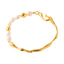 Elegant Asymmetrical Freshwater Baroque Pearl Bracelet with 18K Gold Plated Brass