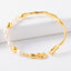 Elegant Asymmetrical Freshwater Baroque Pearl Bracelet with 18K Gold Plated Brass