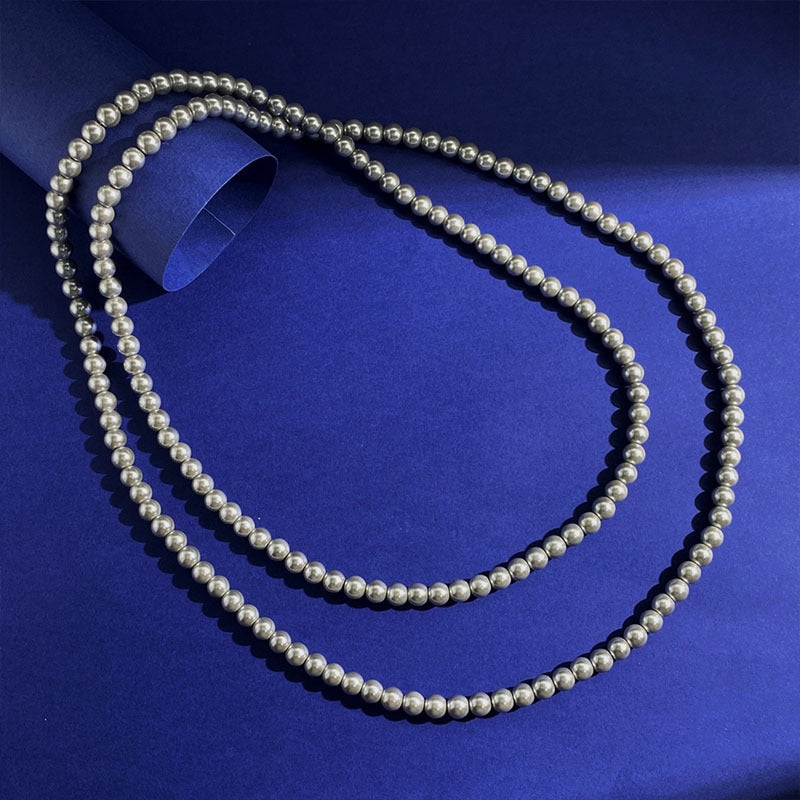 Elegant Lady Classic Style Faux Pearl Long Necklace