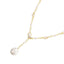 Elegant Baroque Freshwater Pearl Geometric Copper Pendant Necklace