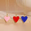 Elegant Heart Shape 14k Gold Plated Brass Pendant Necklace