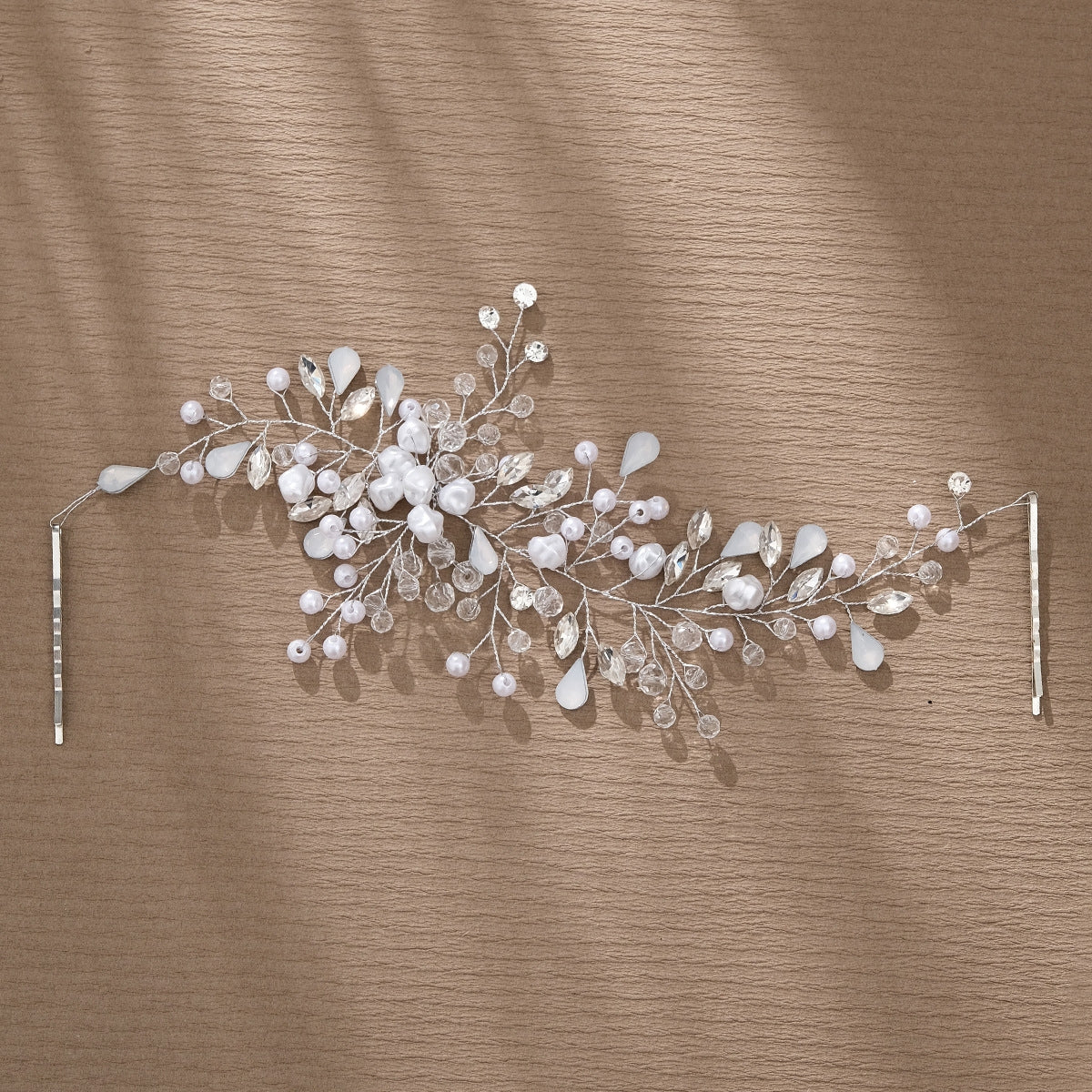 Elegant Bridal Crystal Rhinestone Pearl Hairband