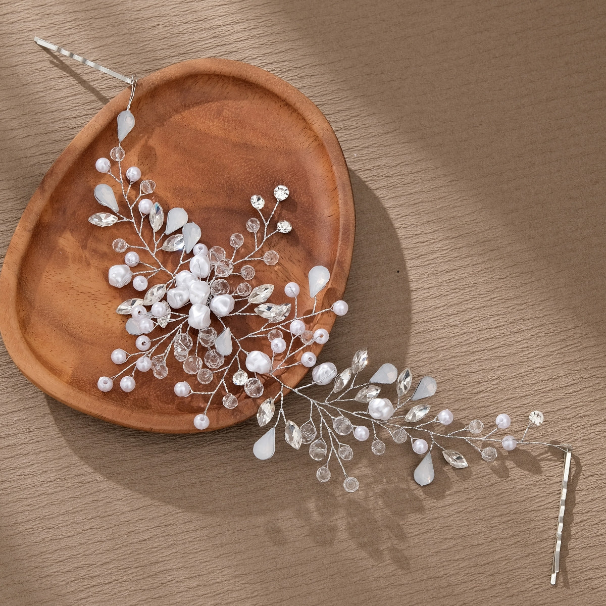 Elegant Bridal Crystal Rhinestone Pearl Hairband