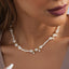 Elegant Geometric Imitation Pearl Beaded Women's Necklace